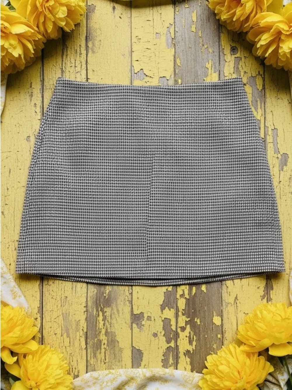 Mango  Houndstooth Midi Skirt